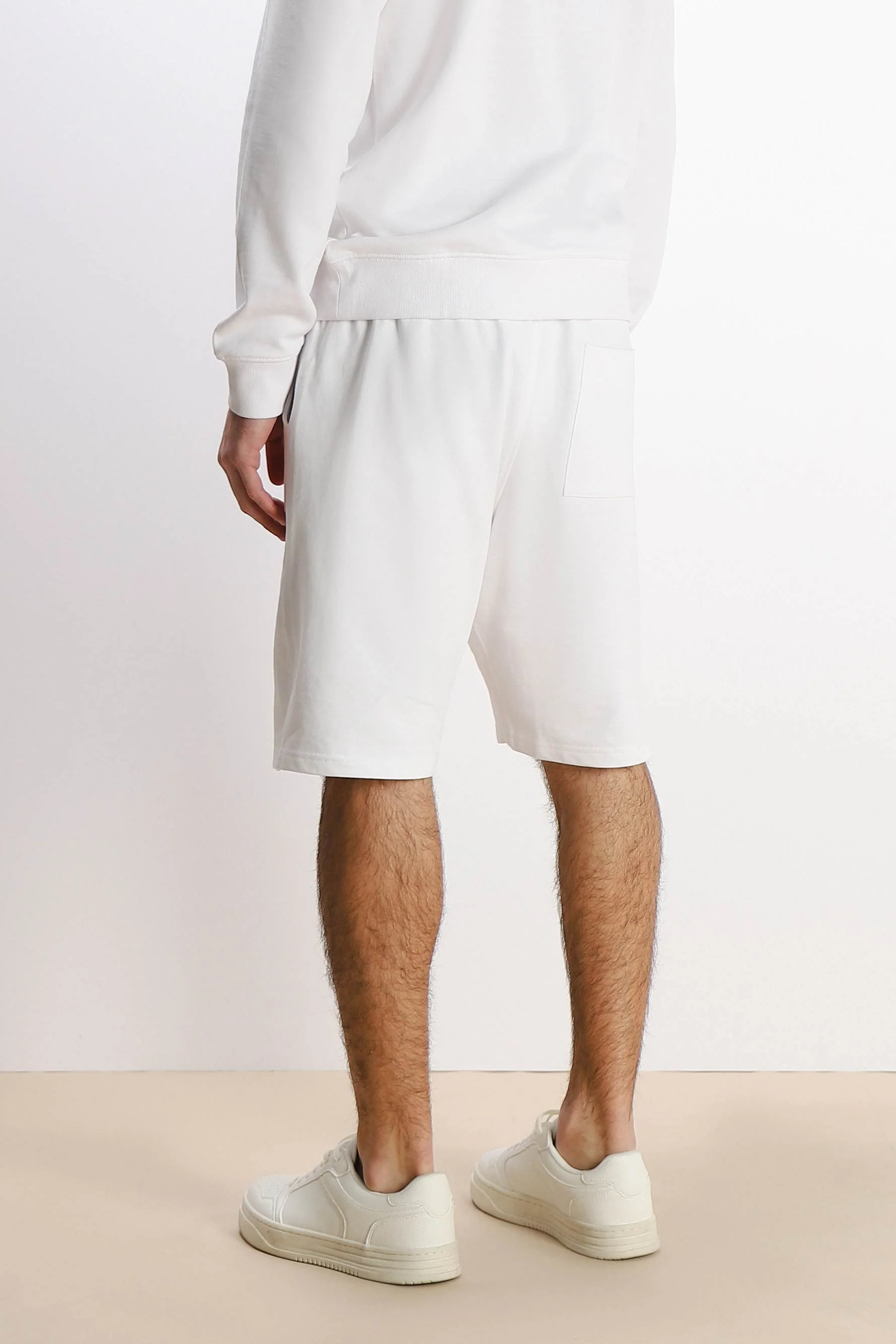 BERMUDA IN FELPA BASIC BIANCO - Image 4