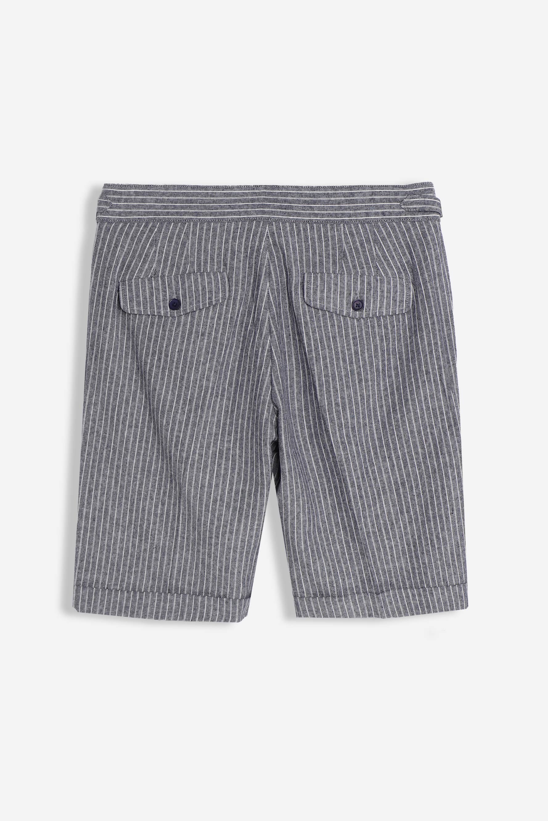 BERMUDA MISTO LINO CON FIBBIE LATERIALI F-DENIM - Image 3