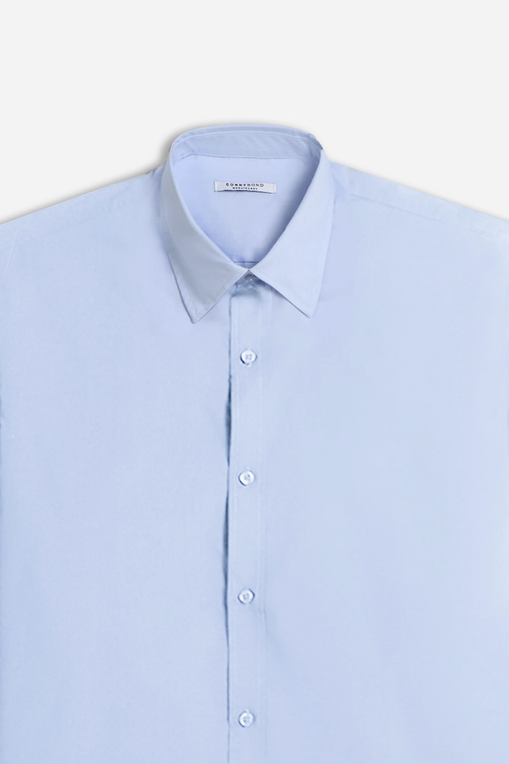 CAMICIA BASIC COLLO ITALIANO AZZURRO - Image 3