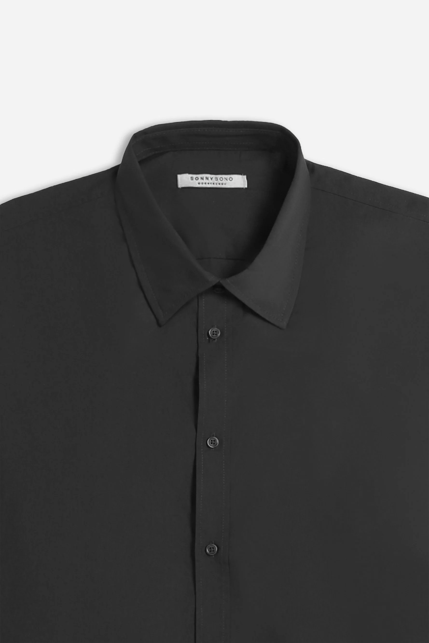 CAMICIA BASIC COLLO ITALIANO NERO - Image 3
