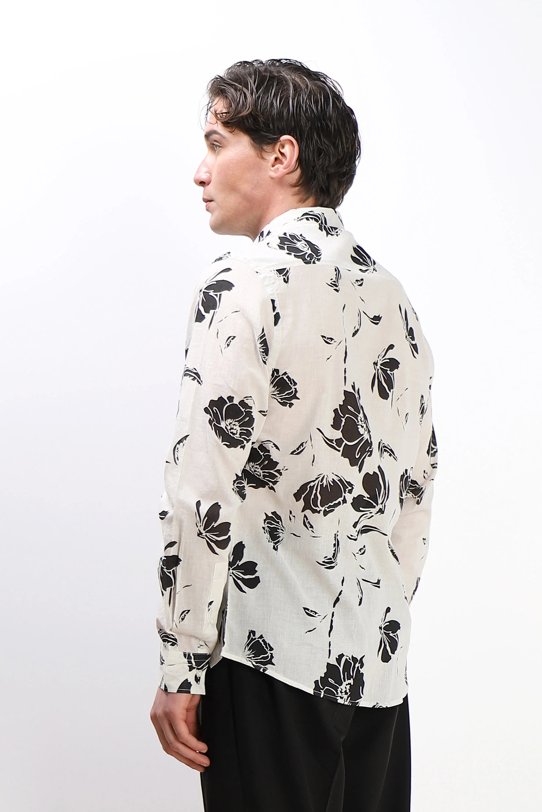 CAMICIA FANTASIA COLLO ITALIANO BEIGE CHIARO - Image 5