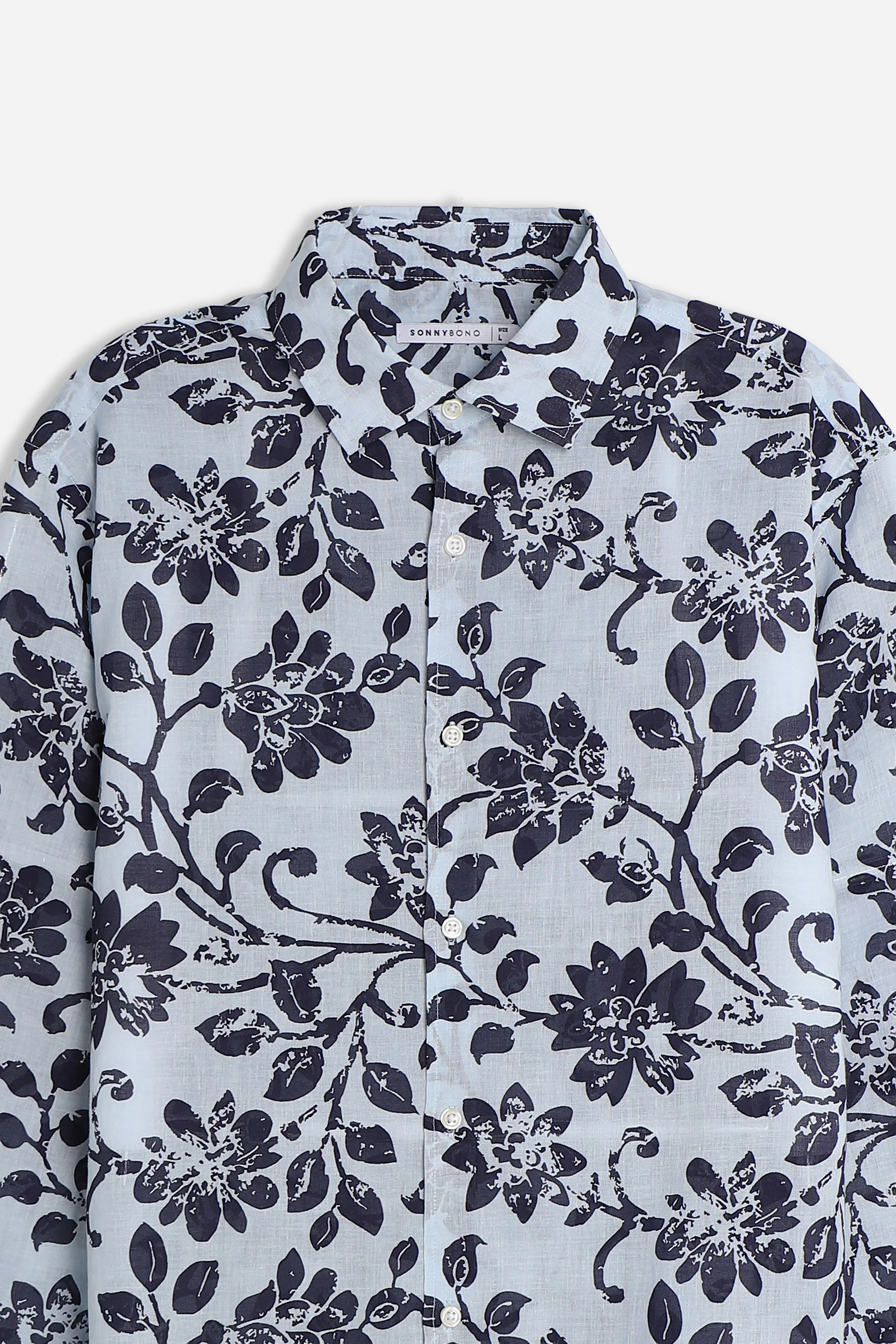 CAMICIA FANTASIA COLLO ITALIANO CELESTE - Image 7