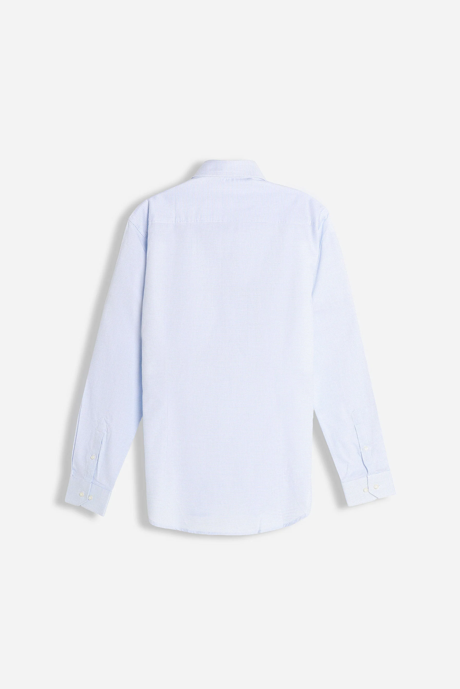 CAMICIA FIL A FIL COLLO FRANCESCE CELESTE - Image 3