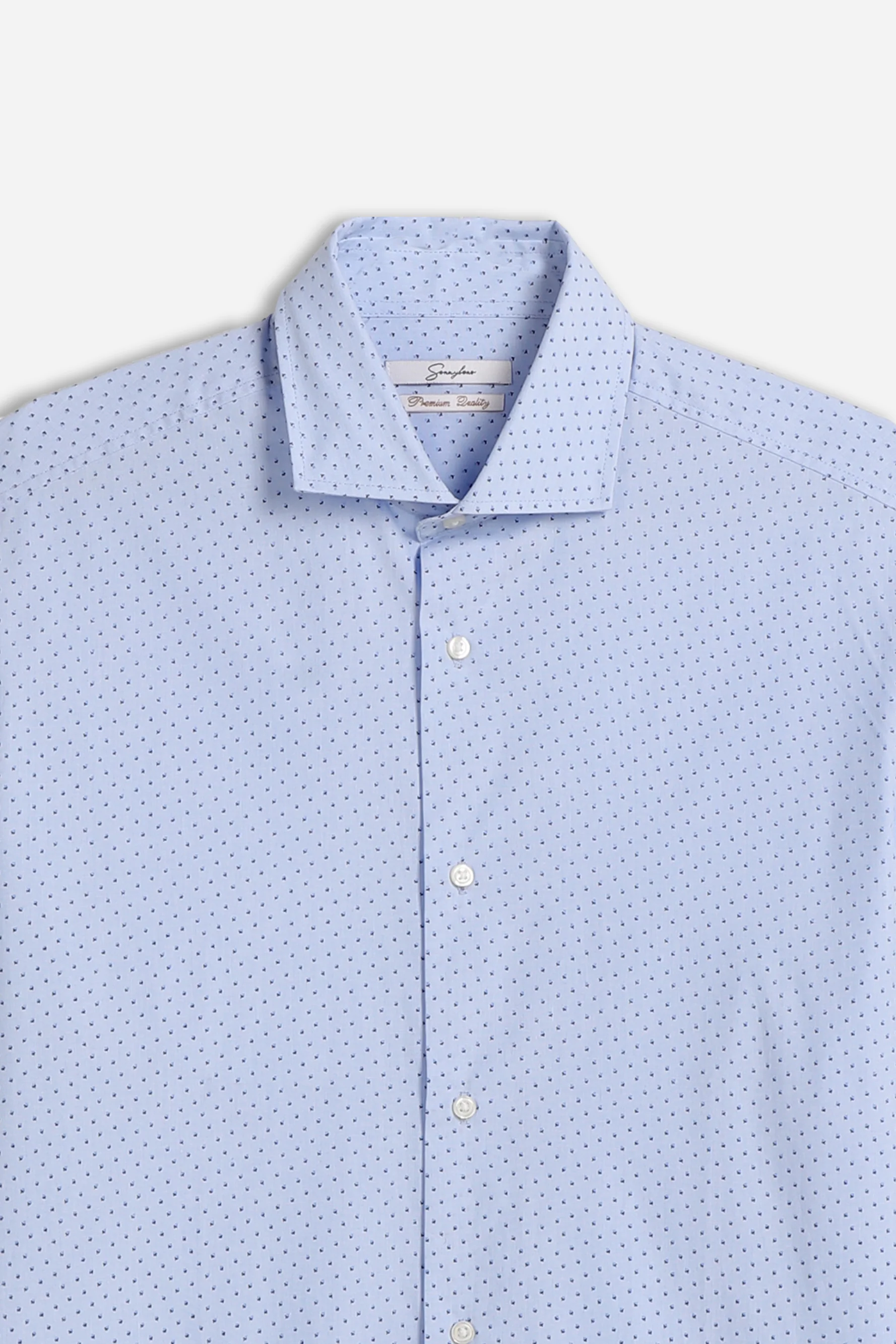 CAMICIA FIL A FIL COBALTO - Image 3
