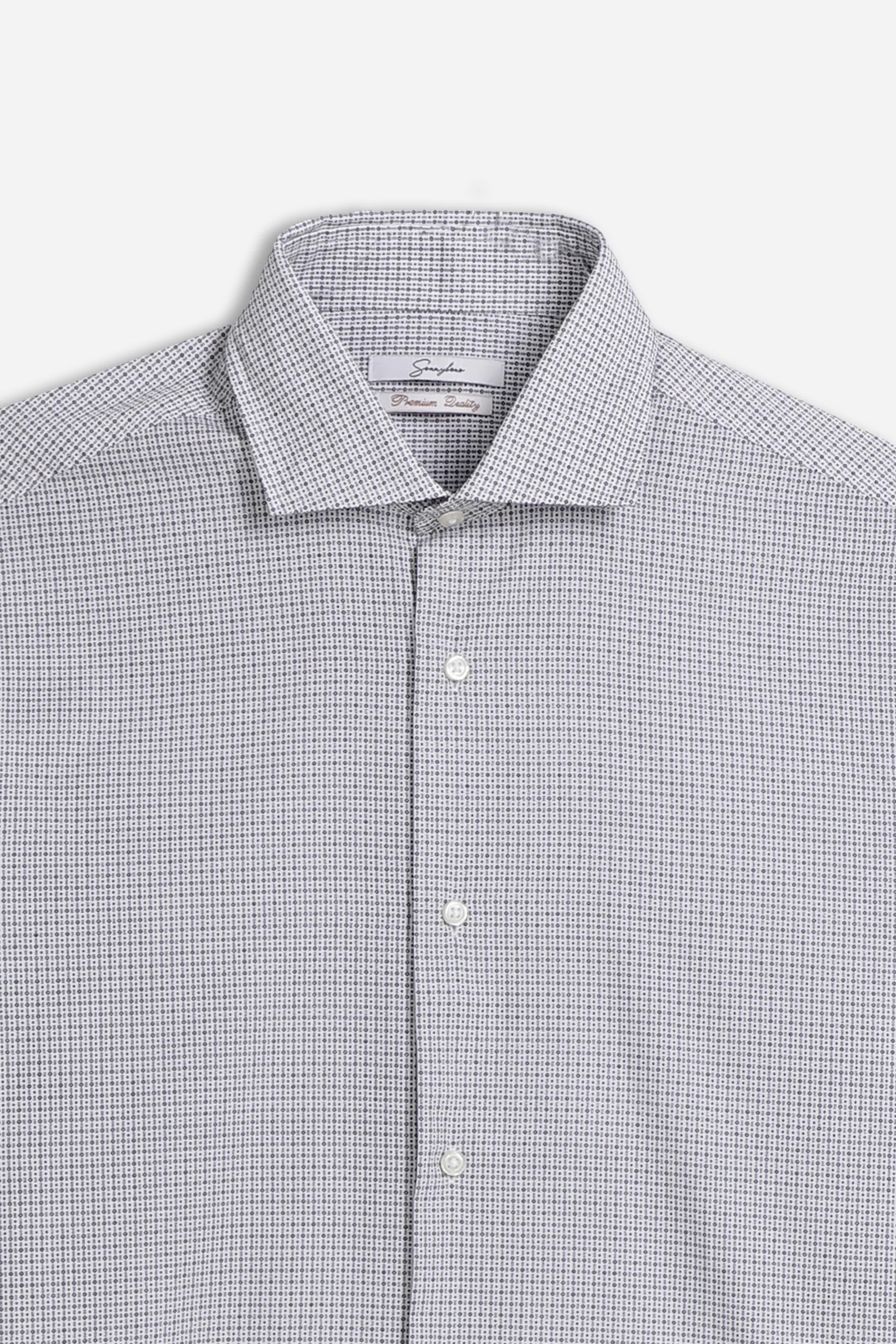CAMICIA FIL A FIL GRIGIO PERLA - Image 3