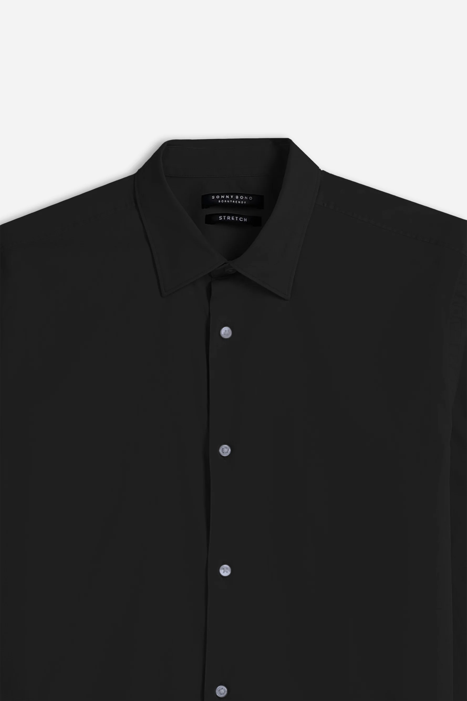 CAMICIA STRETCH BASIC NERO - Image 3
