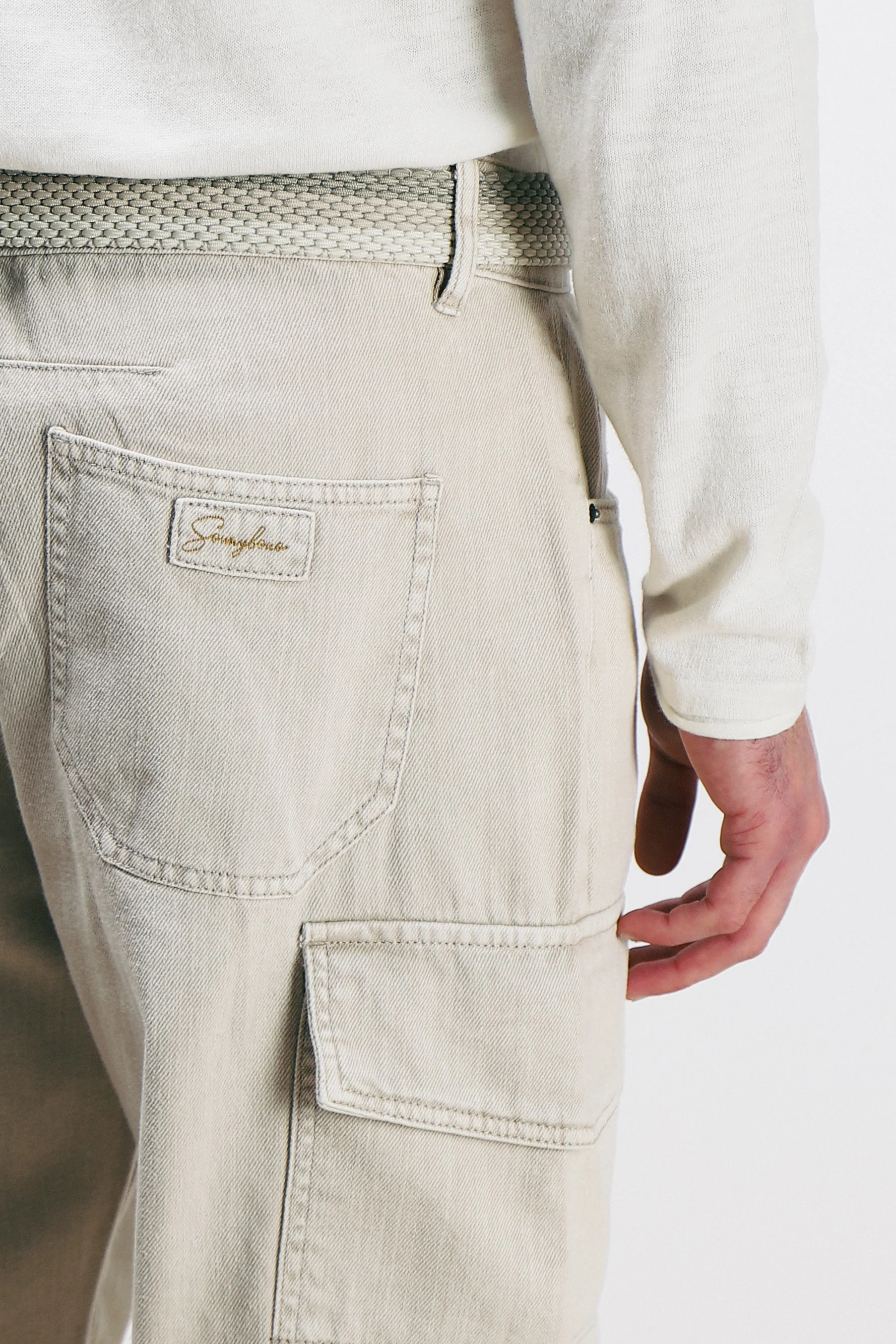 DENIM CARGO BAGGY BEIGE - Image 5