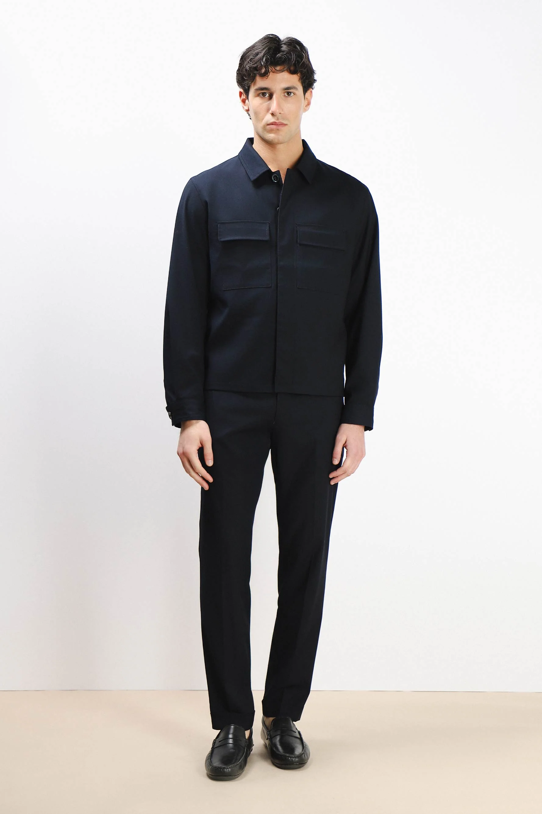 OVERSHIRT DOPPIA TASCA FRONTALE BLEU - Image 3