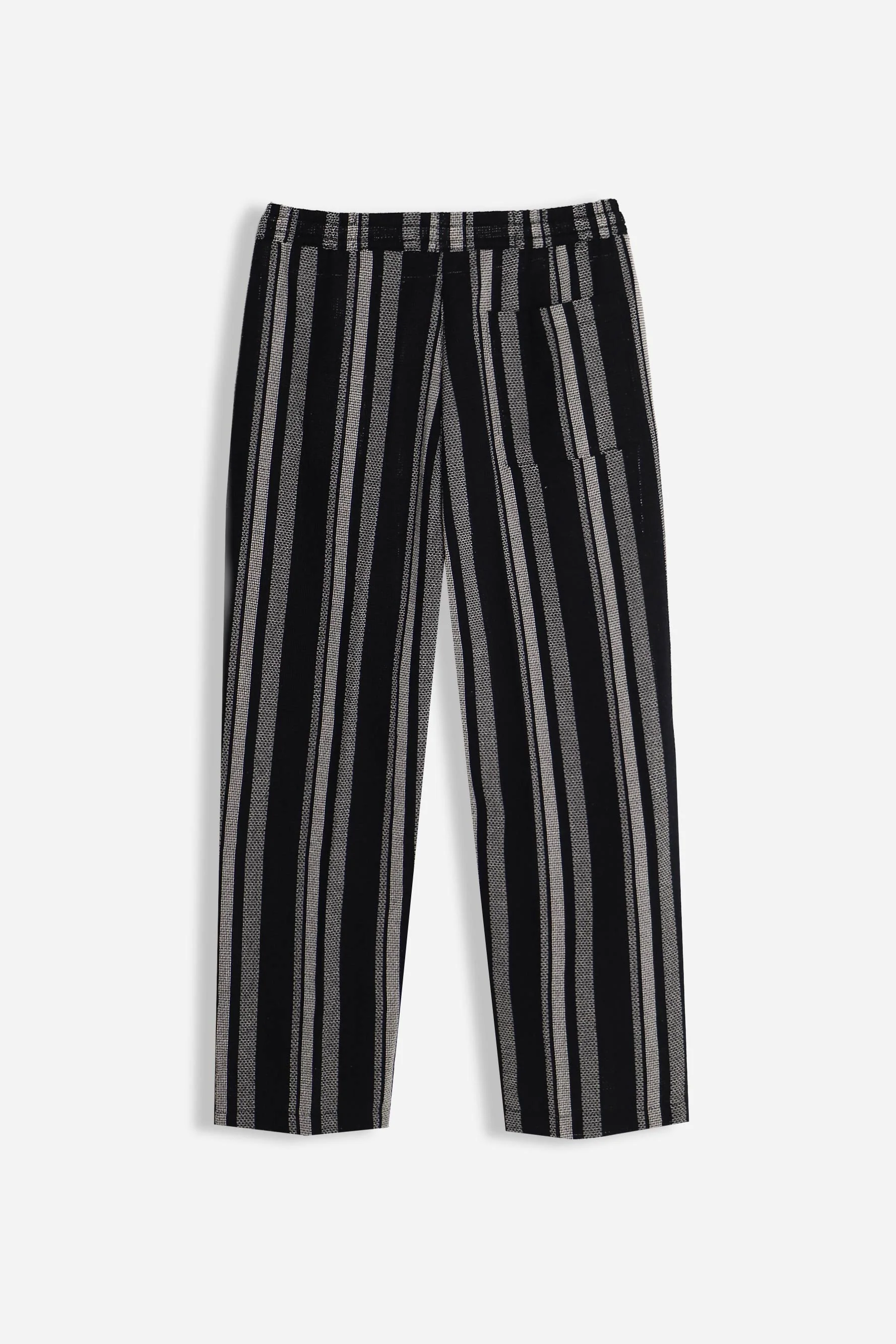 PANTALONE CON COULISSE FANTASIA RIGHE F NERO - Image 3