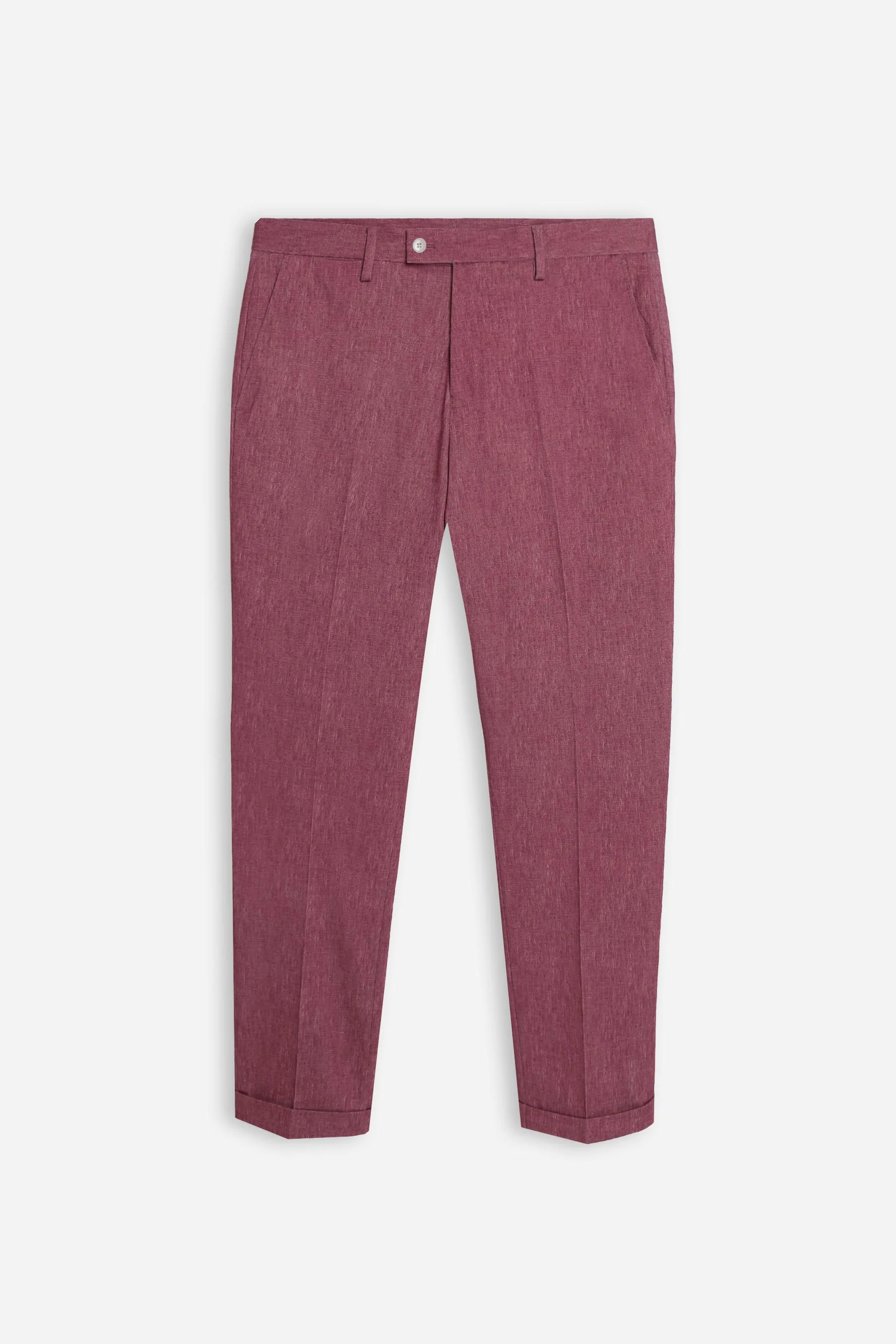 PANTALONE DA ABITO IN PUNTO MILANO ROSSO AMARANTO - Image 5