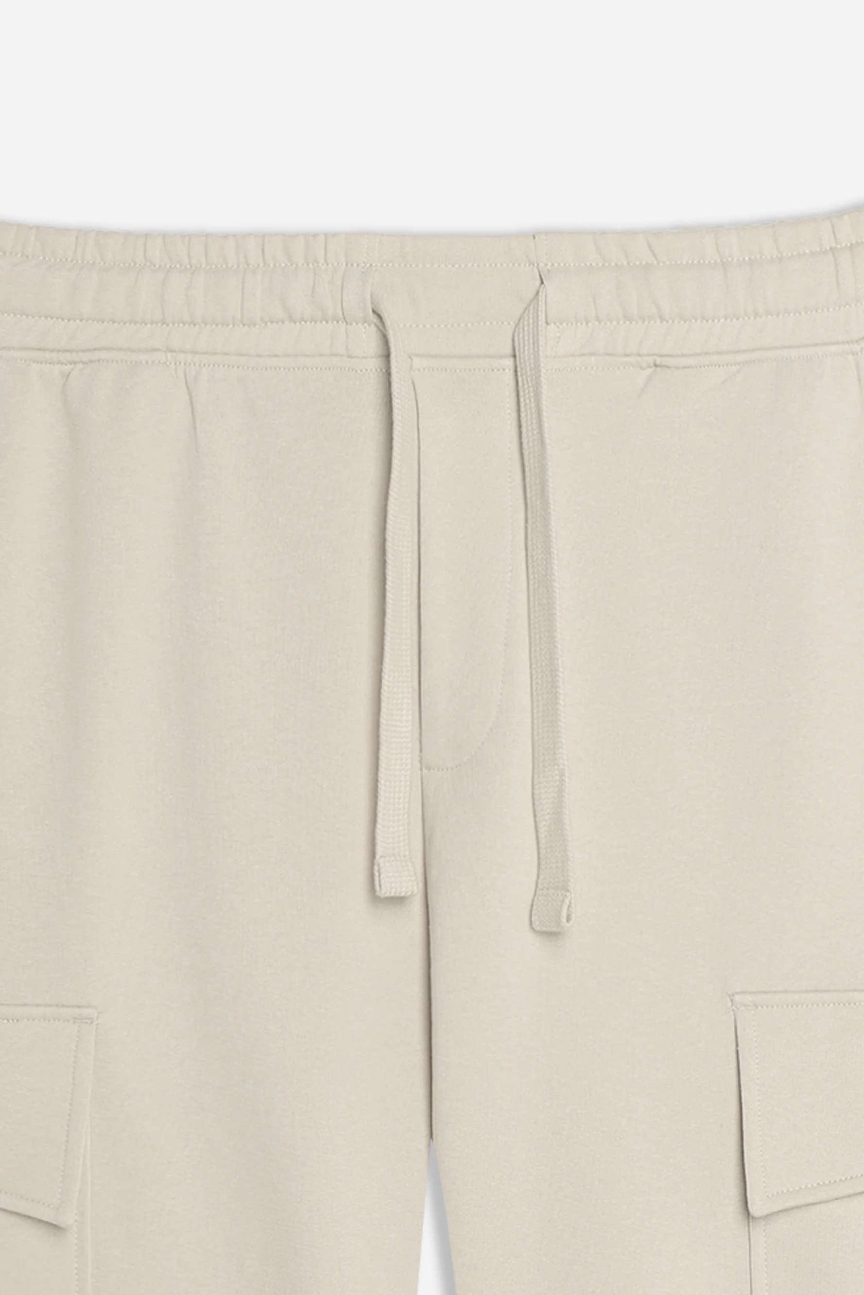 PANTALONE JOGGER IN FELPA E COULISSE BEIGE CHIARO - Image 7