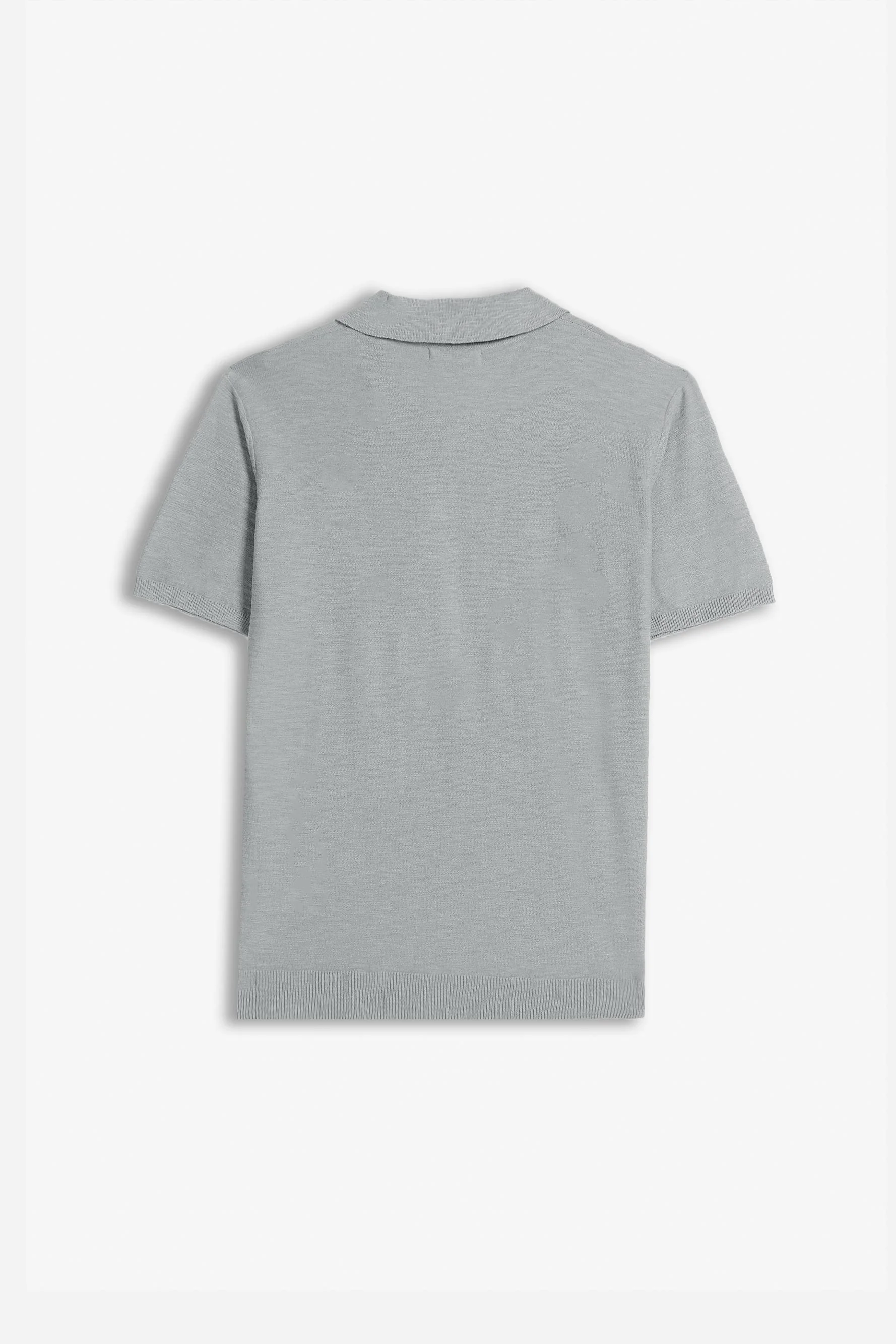 POLO IN MAGLINA FILATO SLUB GRIGIO MEDIO - Image 3