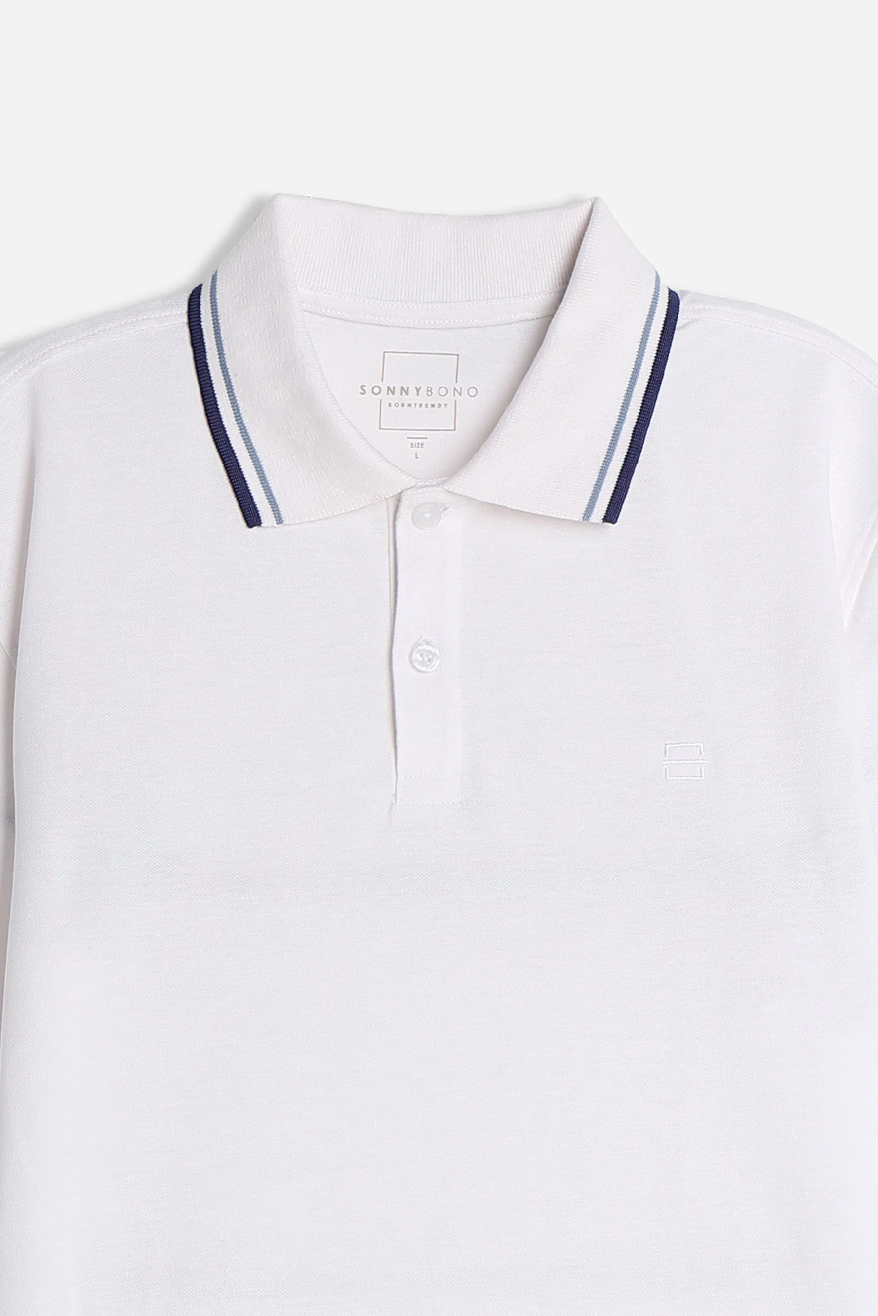 POLO IN PIQUET BASIC BIANCO - Image 3