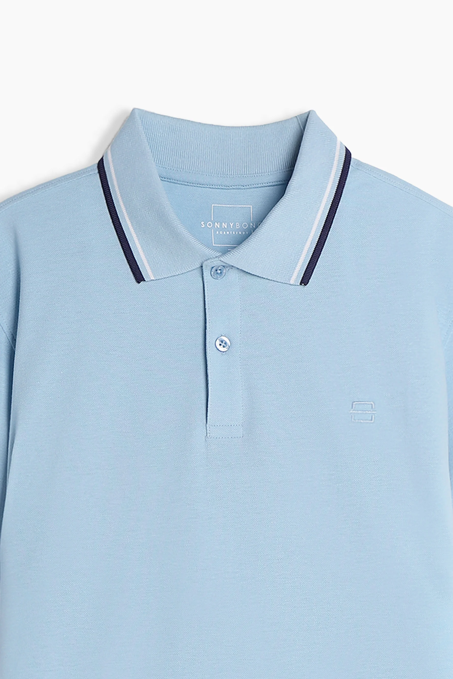 POLO IN PIQUET BASIC CELESTE - Image 3