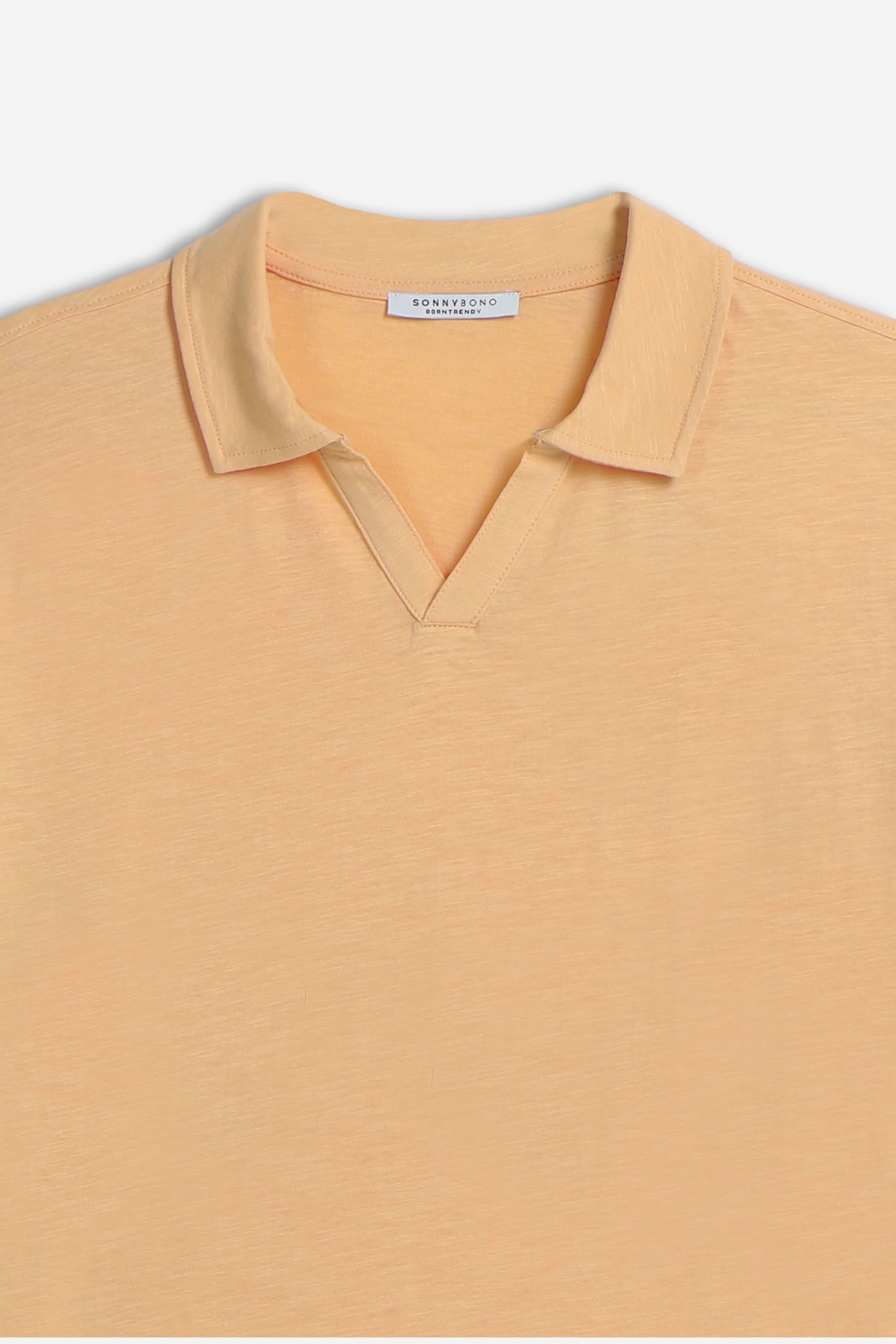POLO SLUB CON COLLO DERBY ALBICOCCA - Image 2