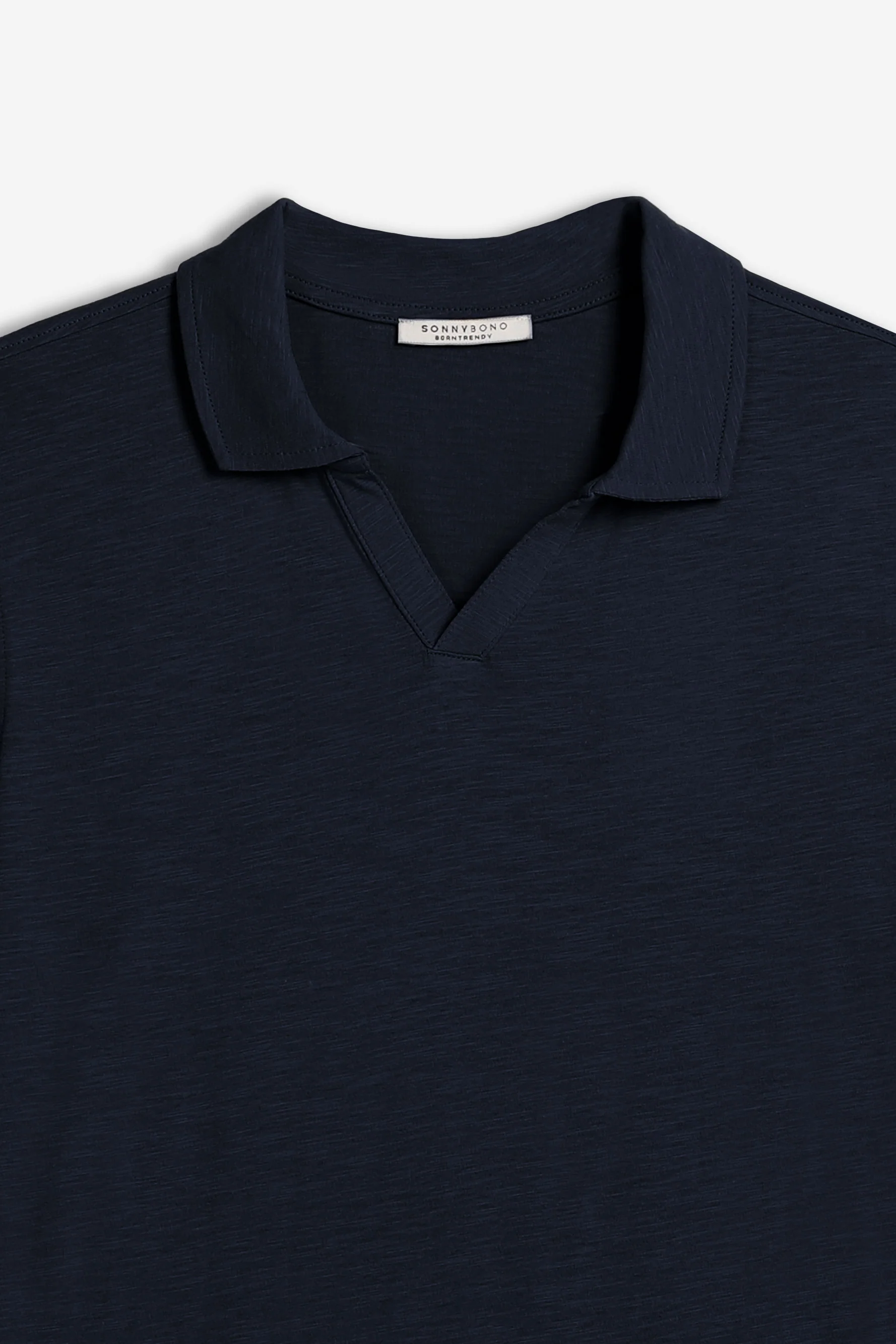 POLO SLUB CON COLLO DERBY BLEU - Image 2