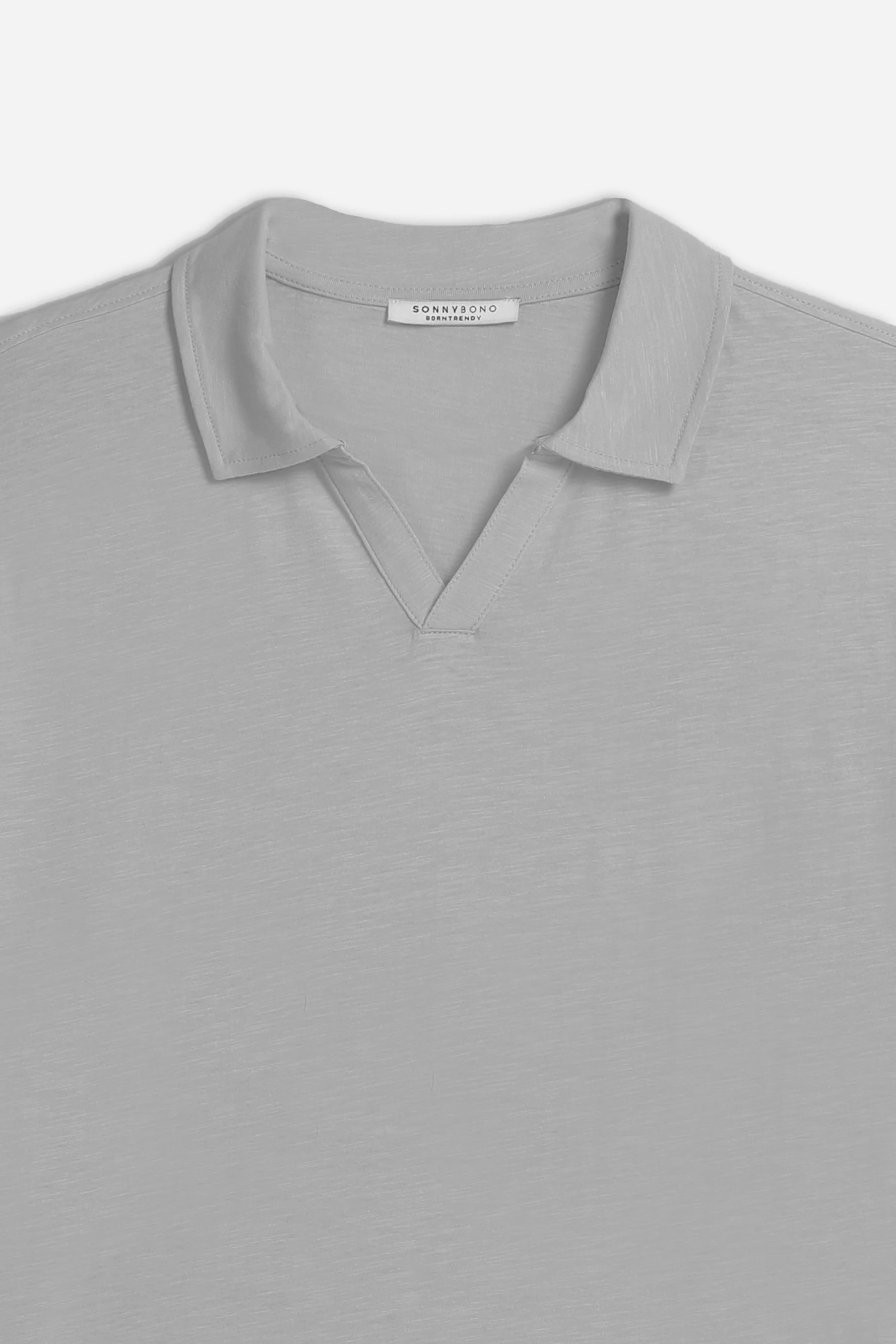POLO SLUB CON COLLO DERBY GRIGIO SCURO - Image 2