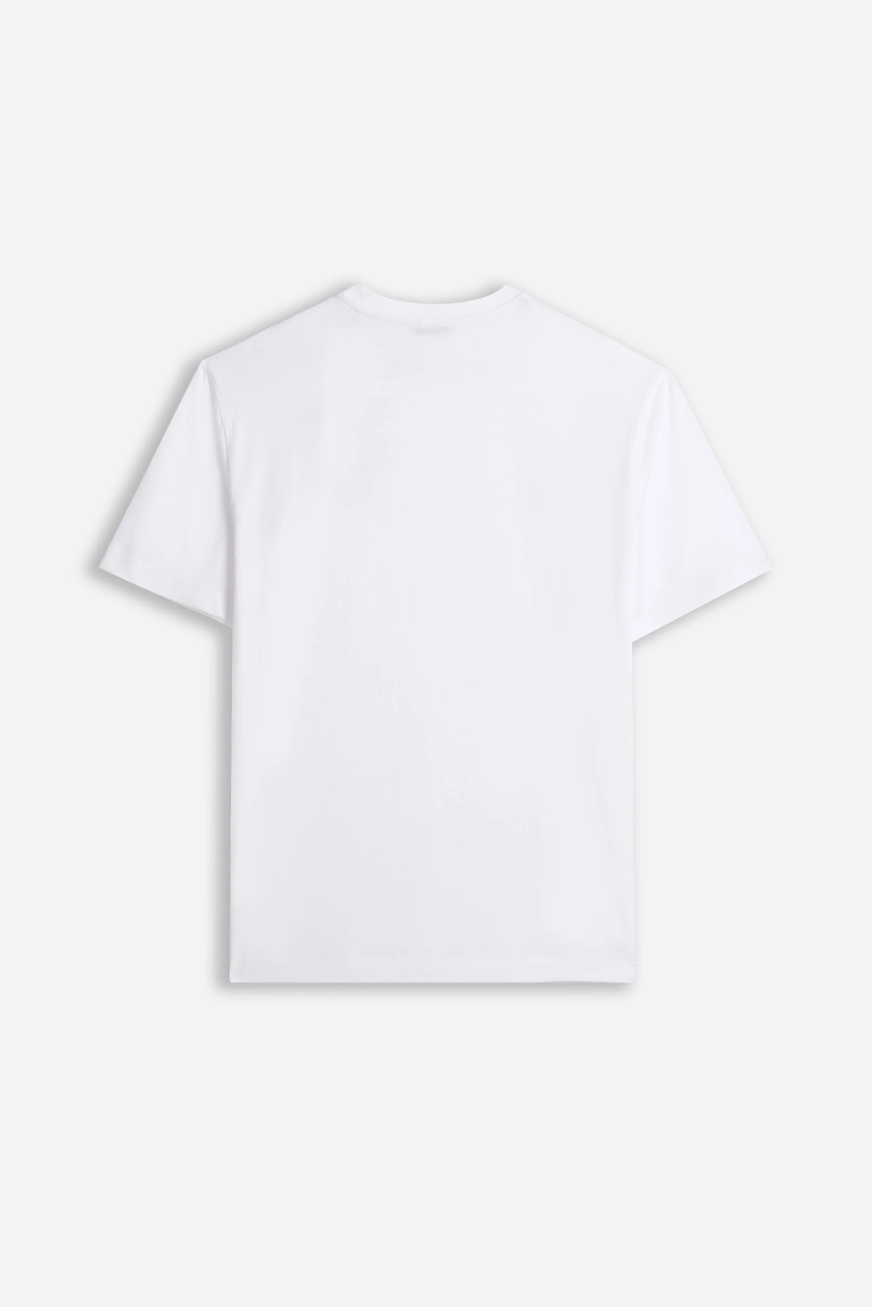 T-SHIRT GIROCOLLO BASIC CON DETTAGLIO BIANCO - Image 4