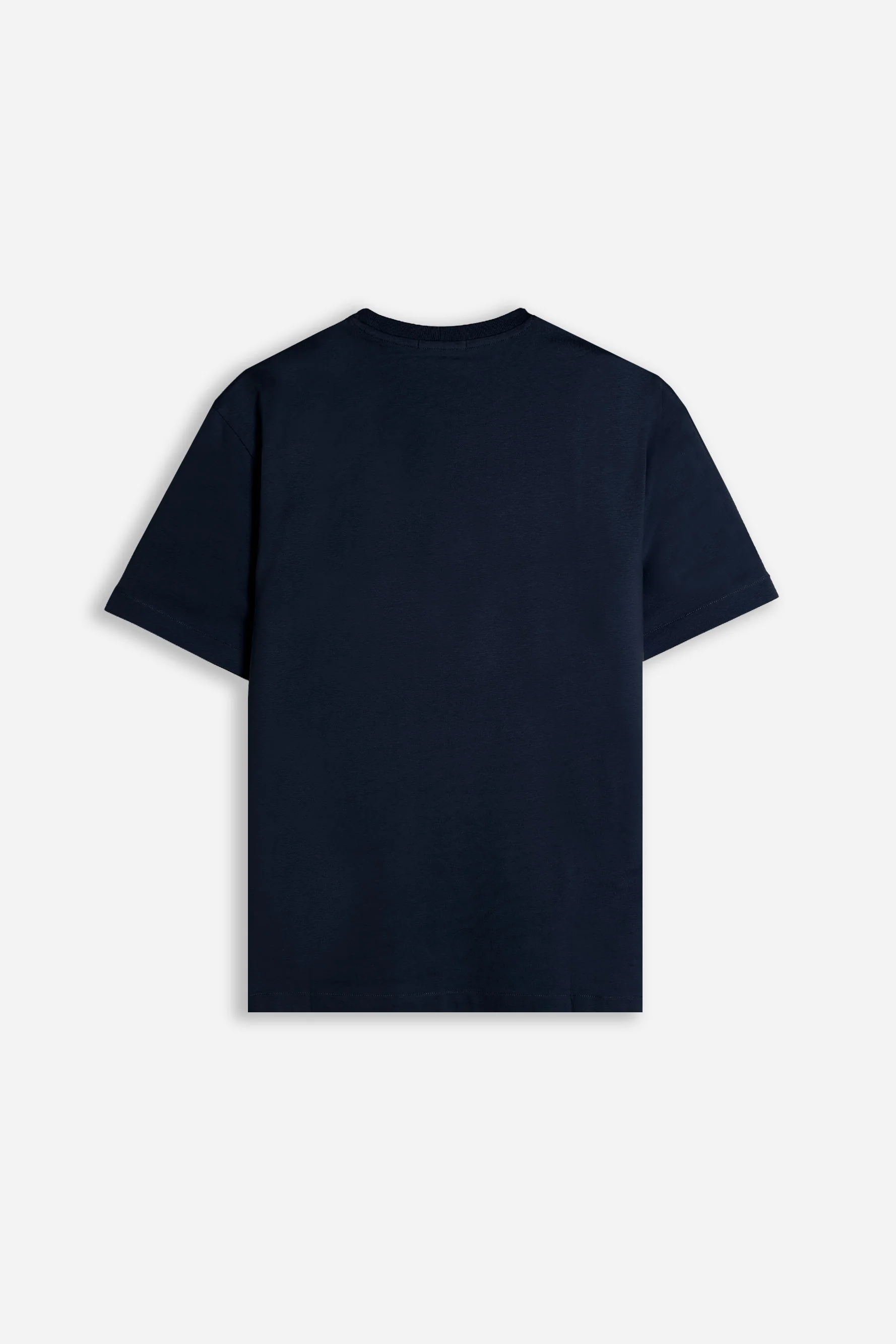 T-SHIRT GIROCOLLO BASIC CON DETTAGLIO BLEU - Image 4
