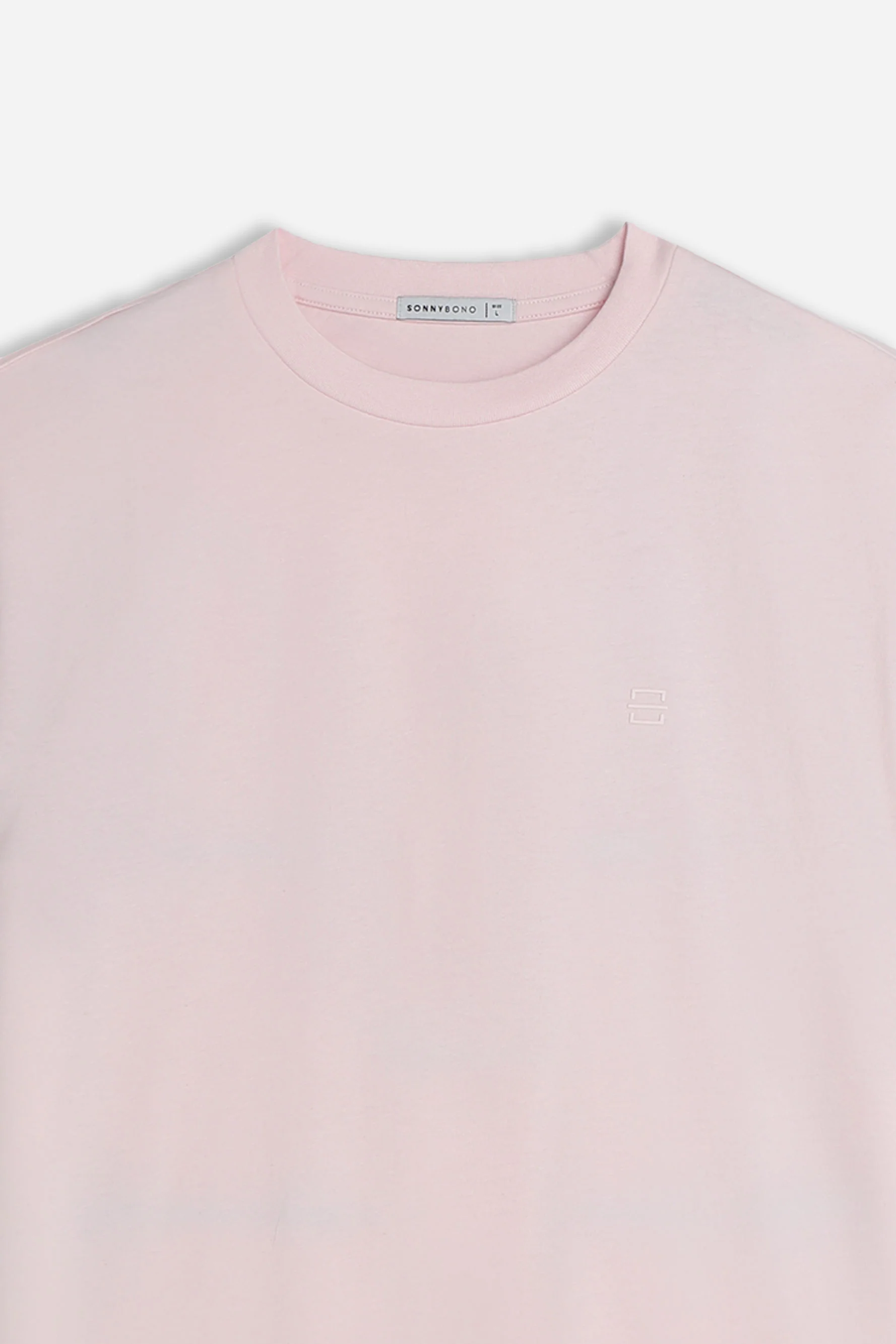 T-SHIRT GIROCOLLO BASIC CON DETTAGLIO ROSA - Image 3