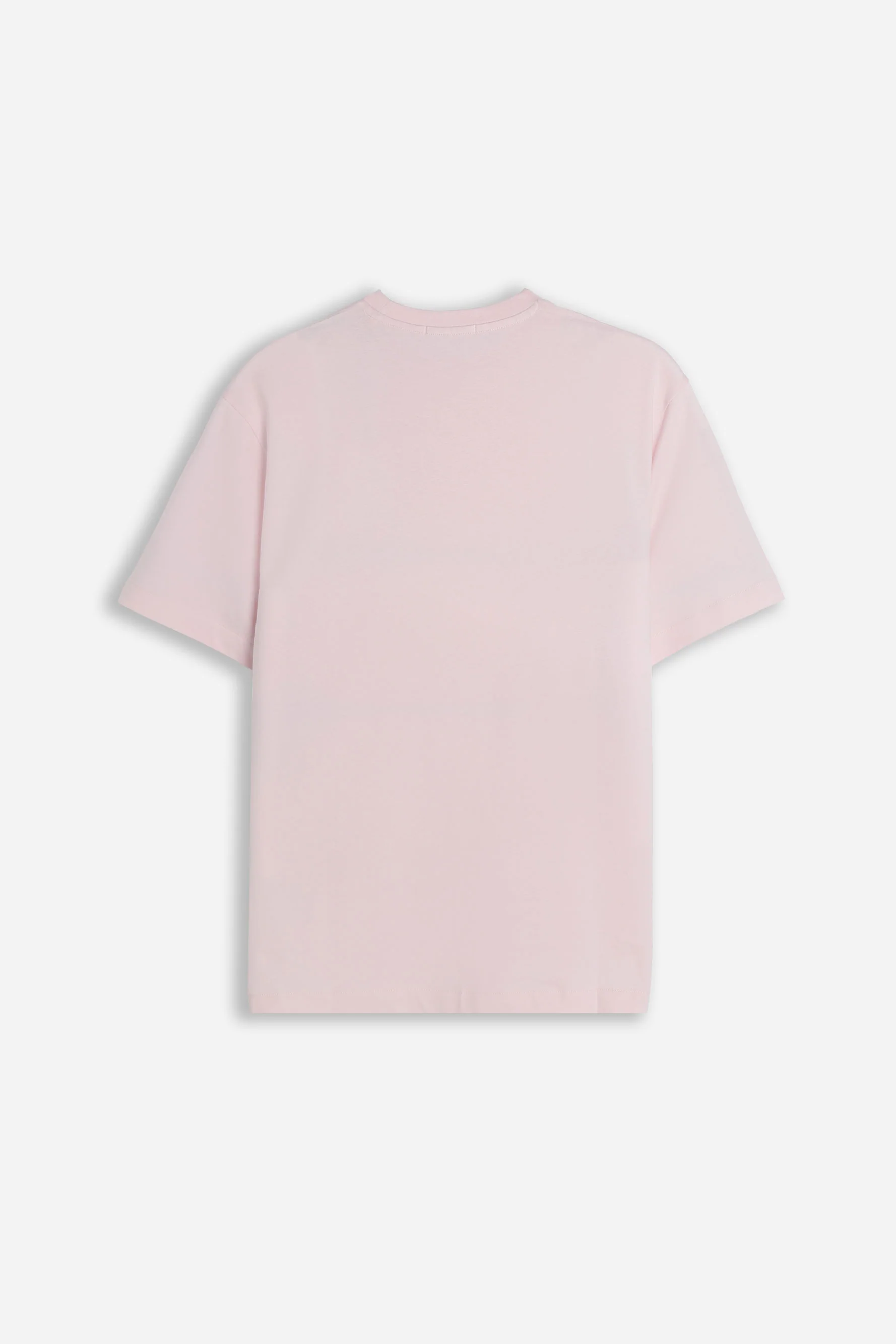 T-SHIRT GIROCOLLO BASIC CON DETTAGLIO ROSA - Image 4
