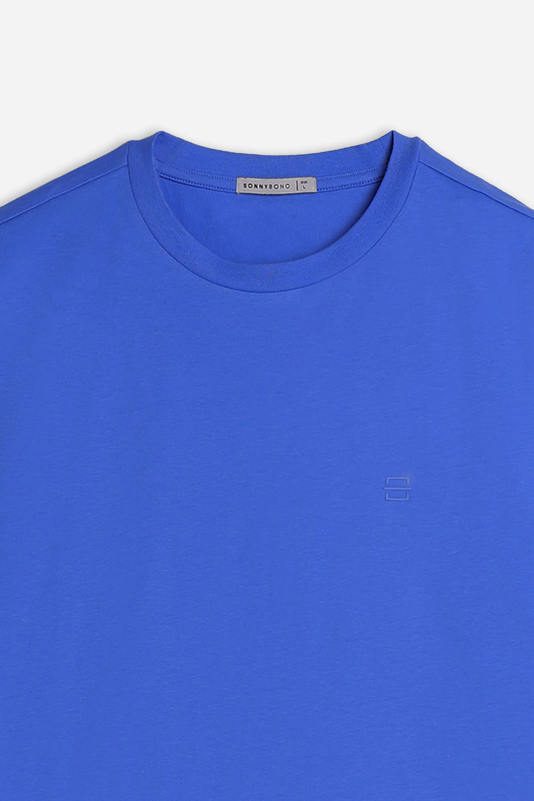 T-SHIRT GIROCOLLO BASIC CON DETTAGLIO ROYAL - Image 3