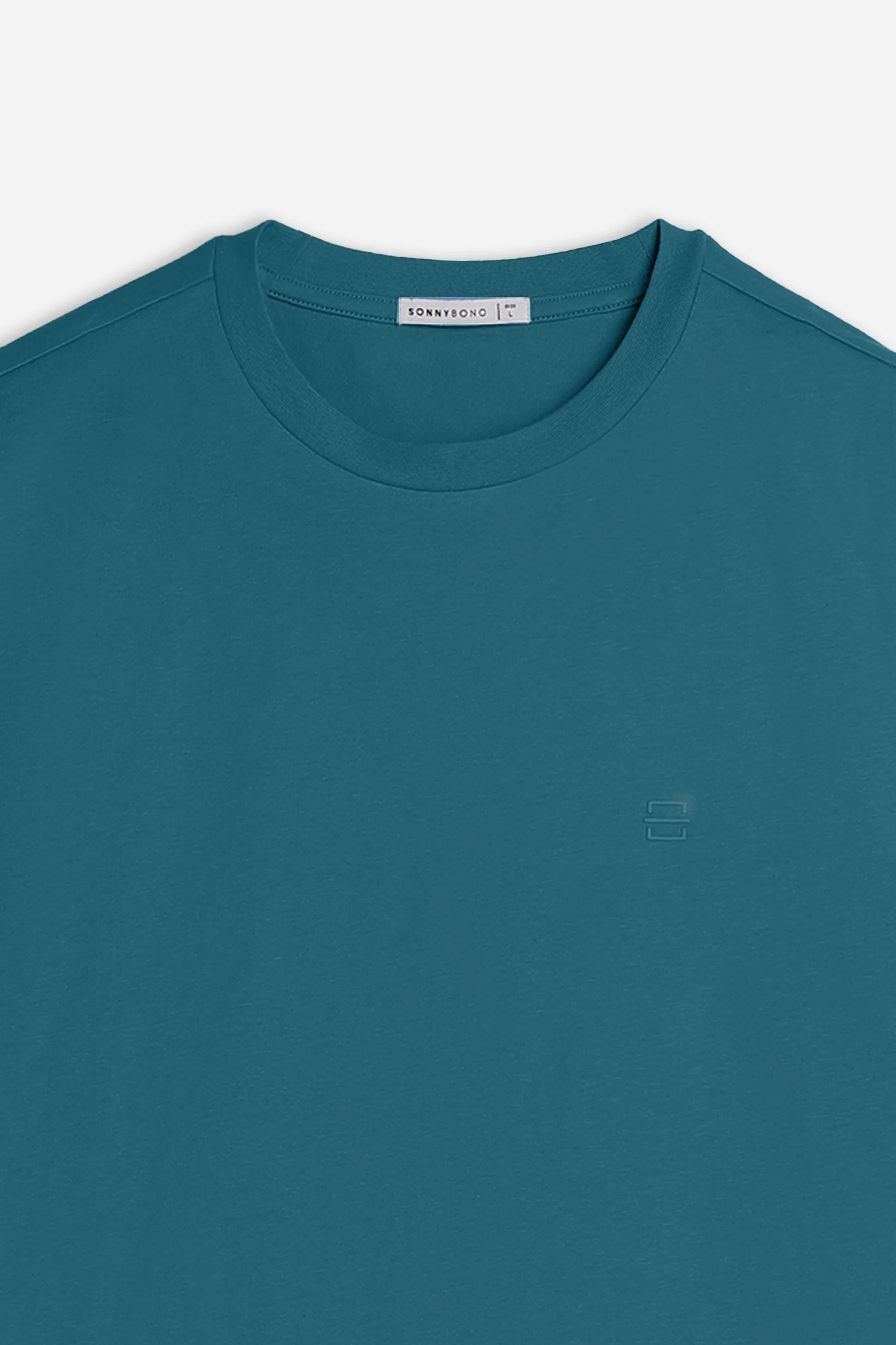 T-SHIRT GIROCOLLO BASIC CON DETTAGLIO VERDONE - Image 3