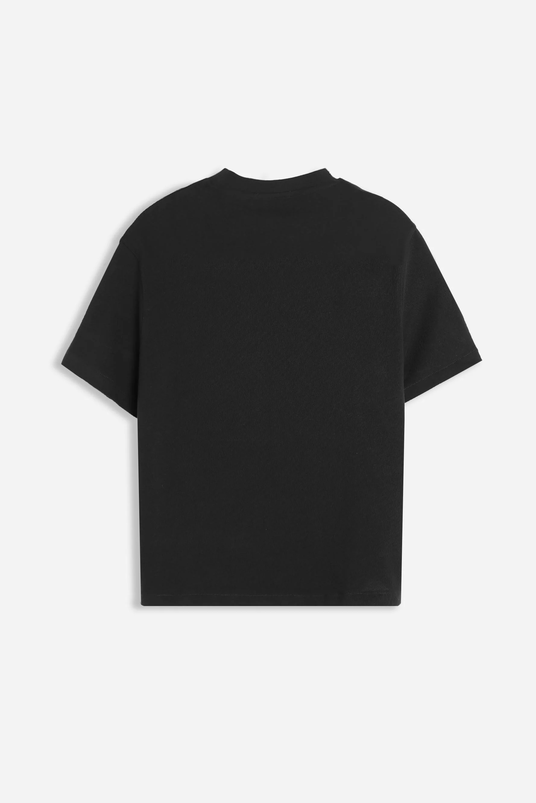 T-SHIRT GIROCOLLO BASIC IN MAGLINA NERO - Image 3