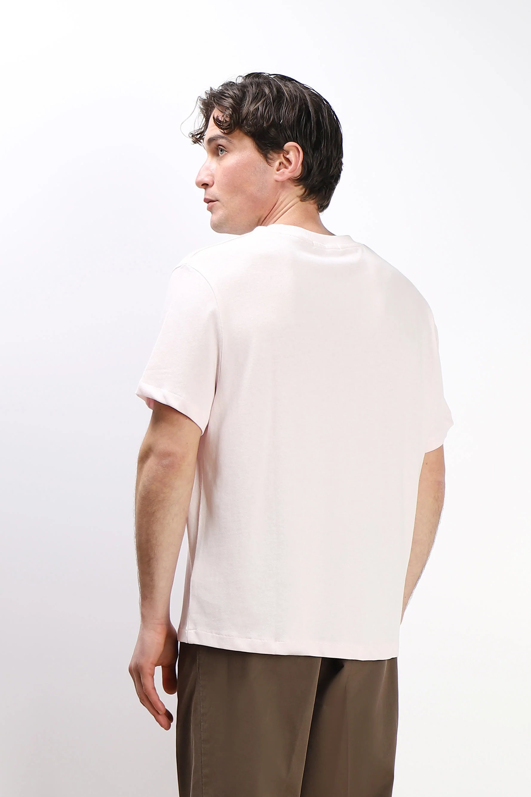 T-SHIRT GIROCOLLO BASIC IN MAGLINA ROSA - Image 4