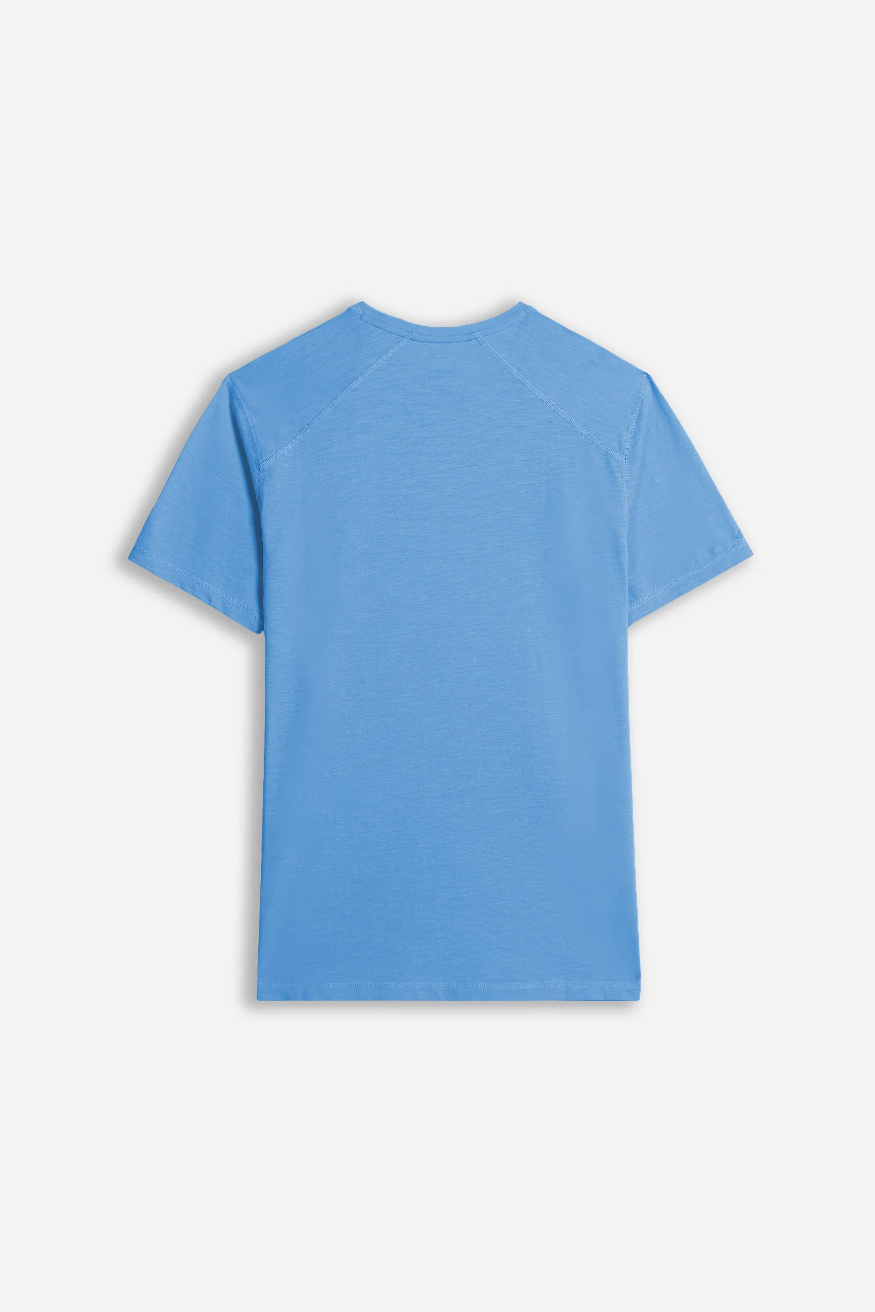 T-SHIRT GIROCOLLO BASIC SLUB AZZURRO - Image 3