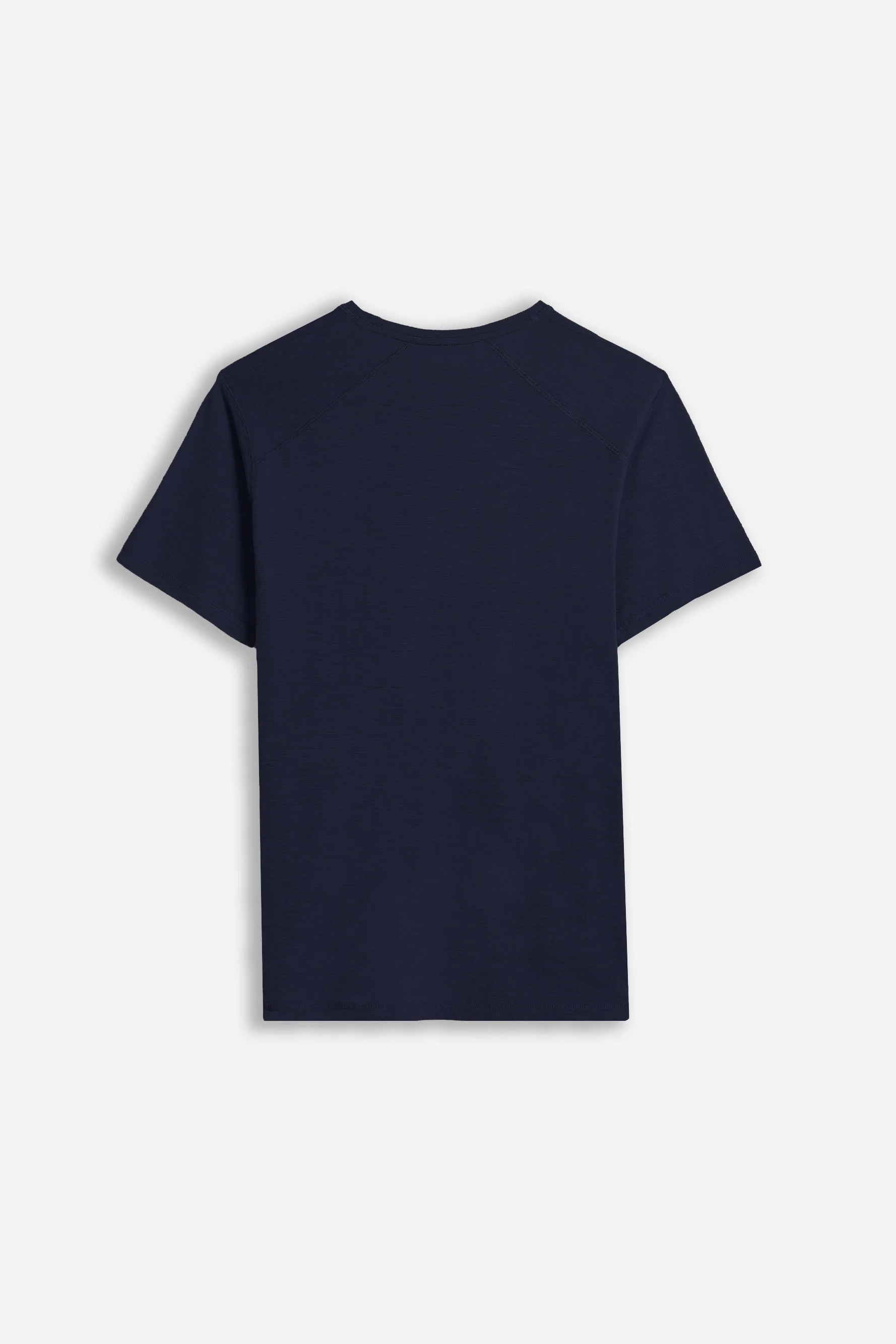 T-SHIRT GIROCOLLO BASIC SLUB BLEU - Image 3
