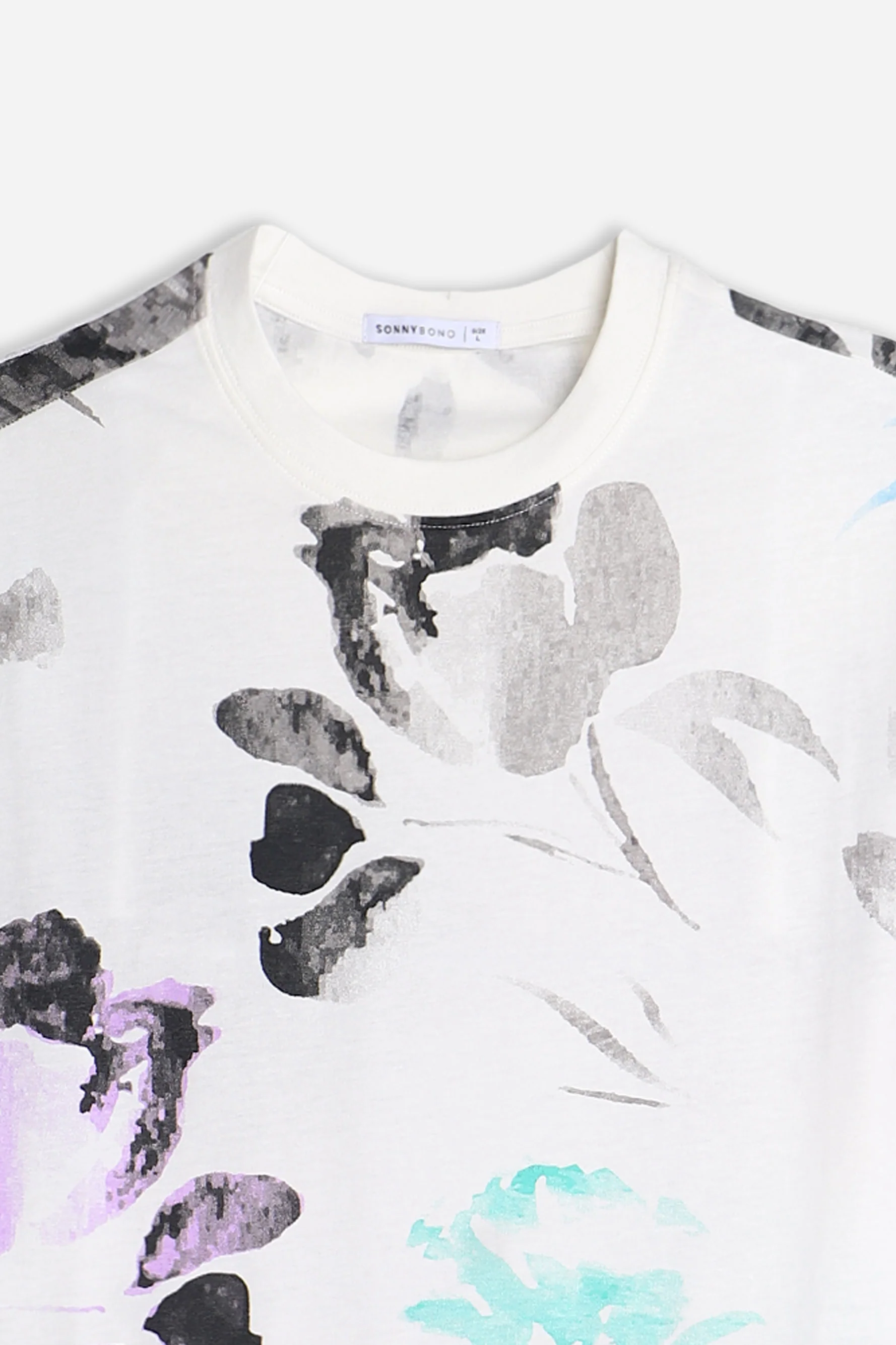T-SHIRT GIROCOLLO FANTASIA F BIANCO - Image 2