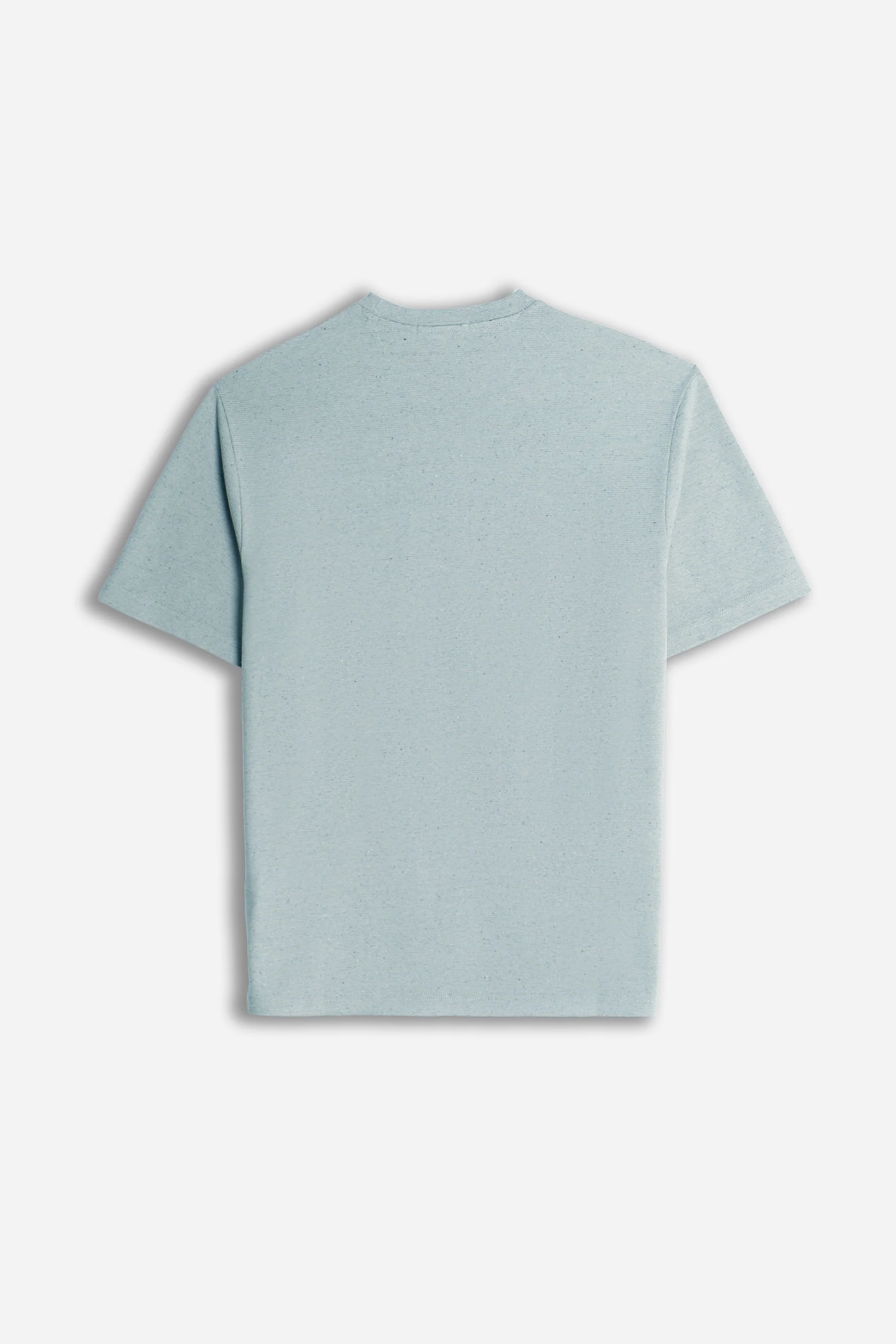 T-SHIRT GIROCOLLO IN JERSEY EFFETTO FIAMMATO CIELO - Image 3