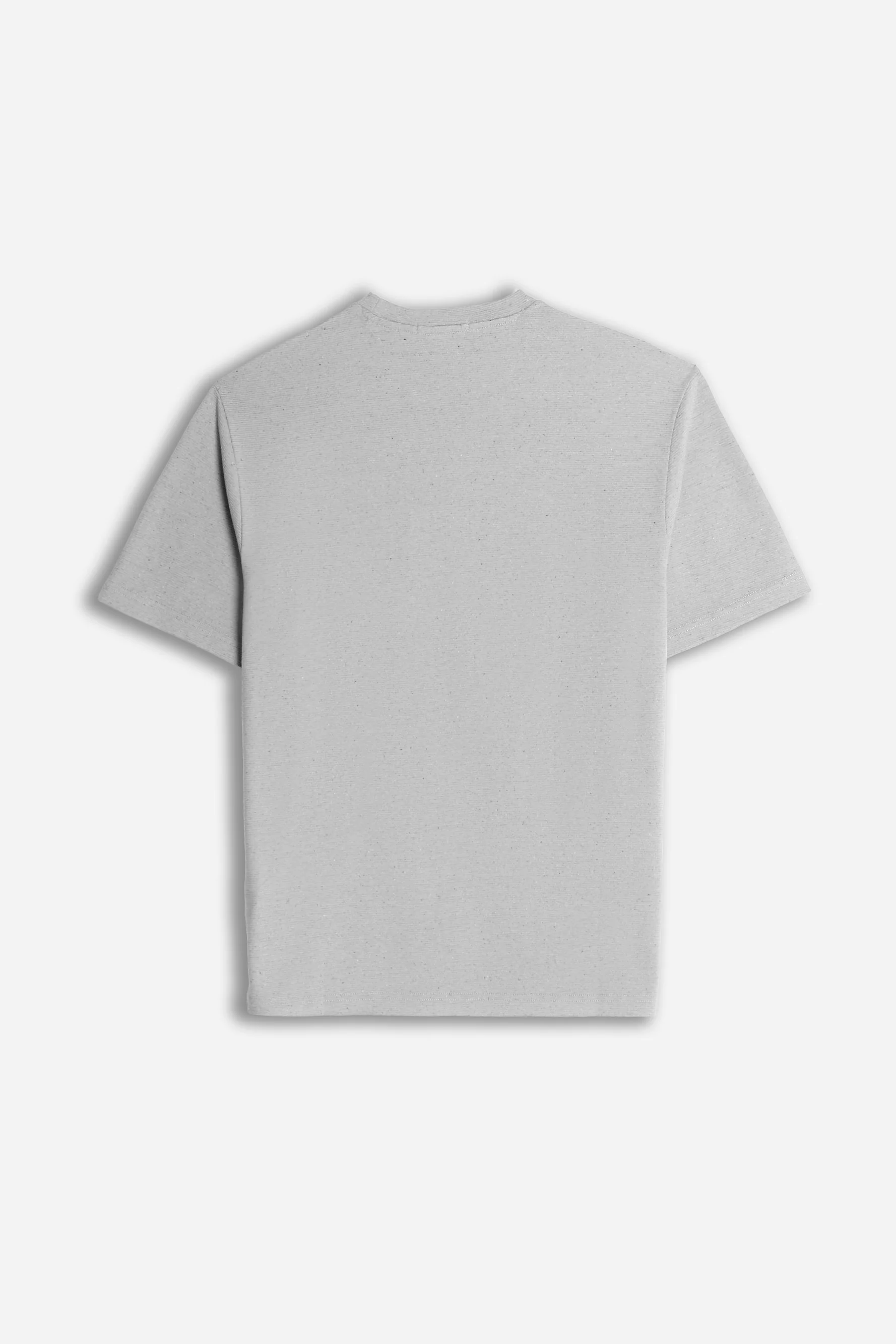 T-SHIRT GIROCOLLO IN JERSEY EFFETTO FIAMMATO M GRIGIO - Image 3
