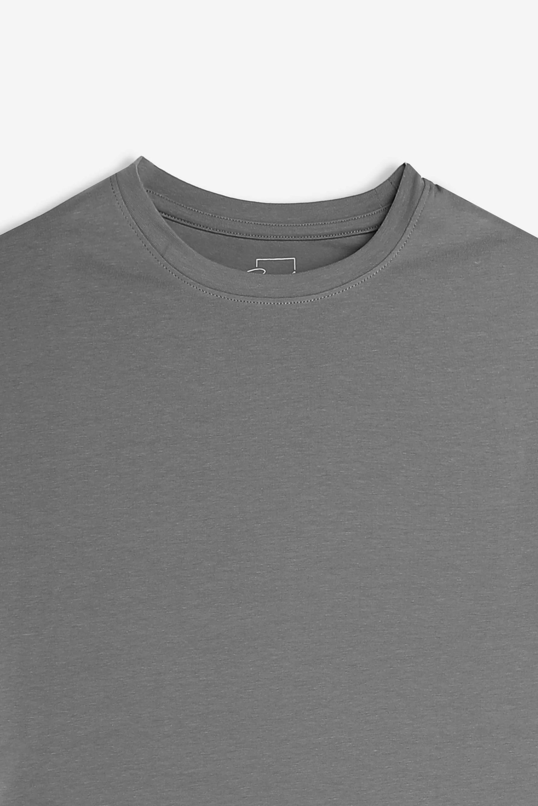 T-SHIRT GIROCOLLO MANICA CORTA GRIGIO SCURO - Image 3