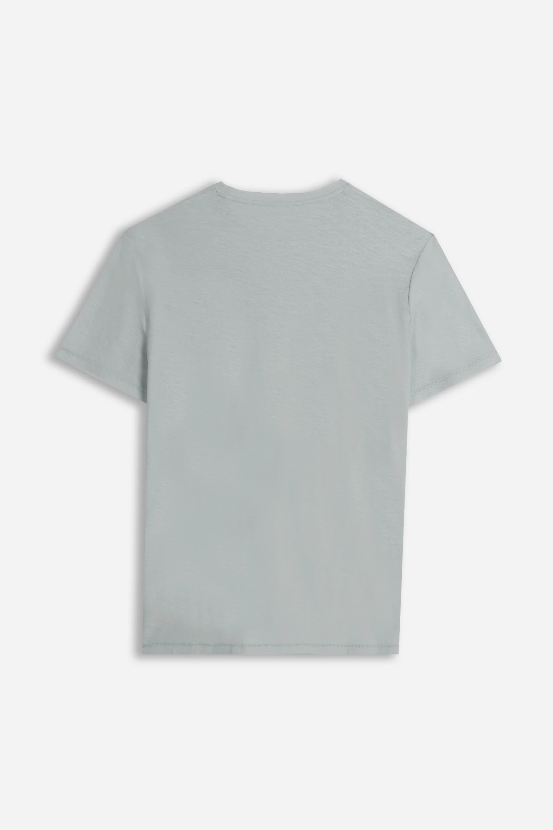 T-SHIRT GIROCOLLO SLUB GRIGIO - Image 3