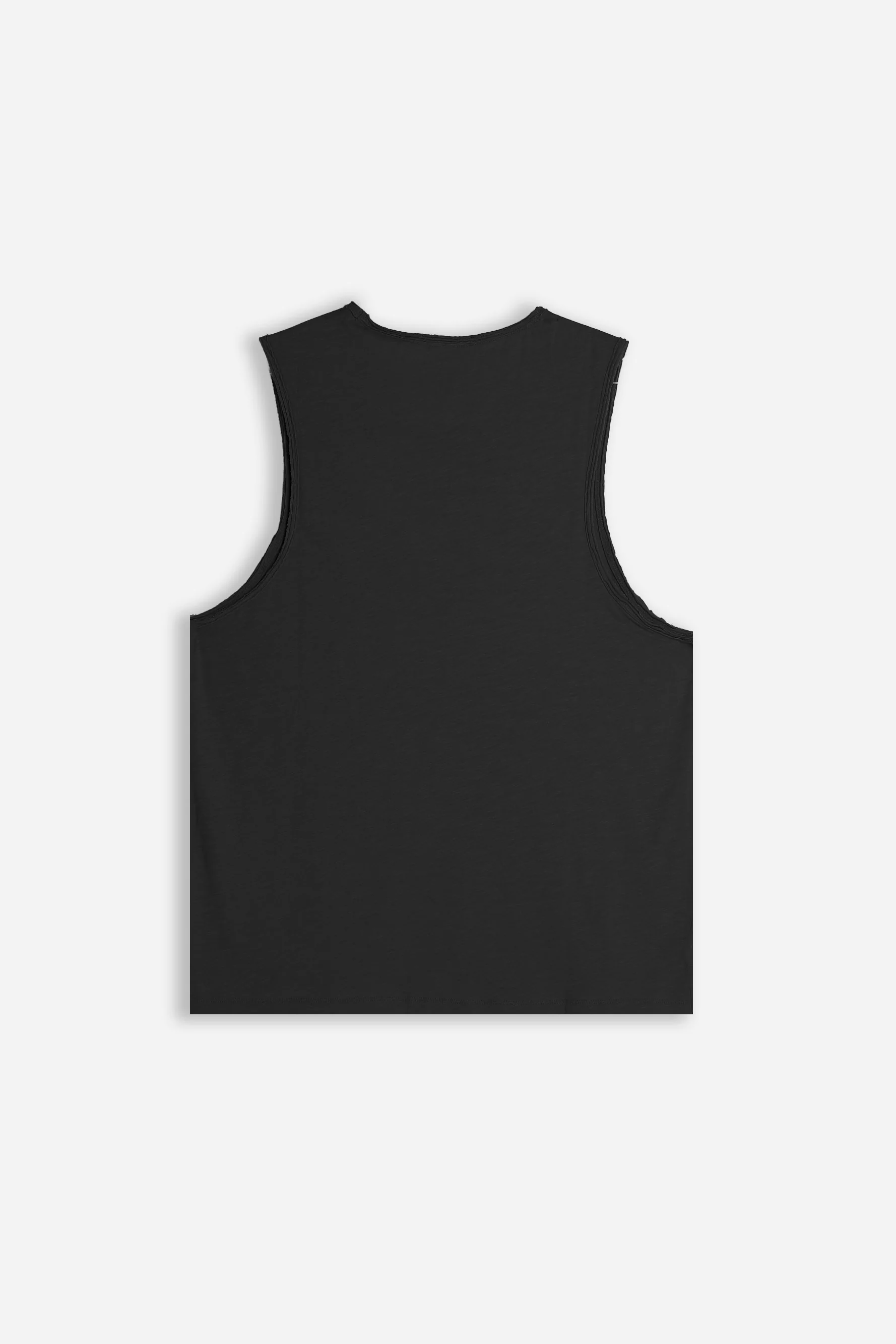 T-SHIRT SMANICATA IN COTONE SLUB NERO - Image 3